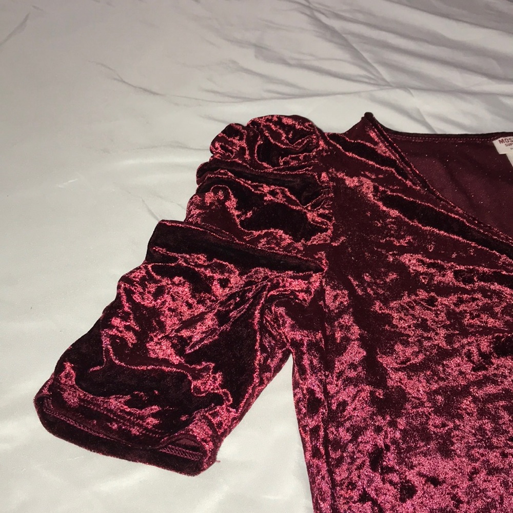 Velvet V- Neck Shirt - Picture 2 of 5